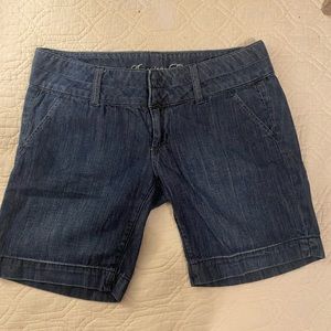 American Eagle Outfitters Dark Blue Denim Shorts